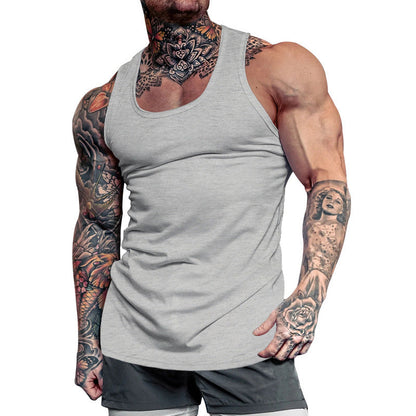 Herren Sport Tanktop Atmungsaktiv Leicht Baumwolle
