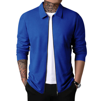 Herren Outdoor-Jacke Reißverschluss Strukturiertes Design