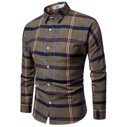 Herren Flanellhemd Kariert Modern Bequem
