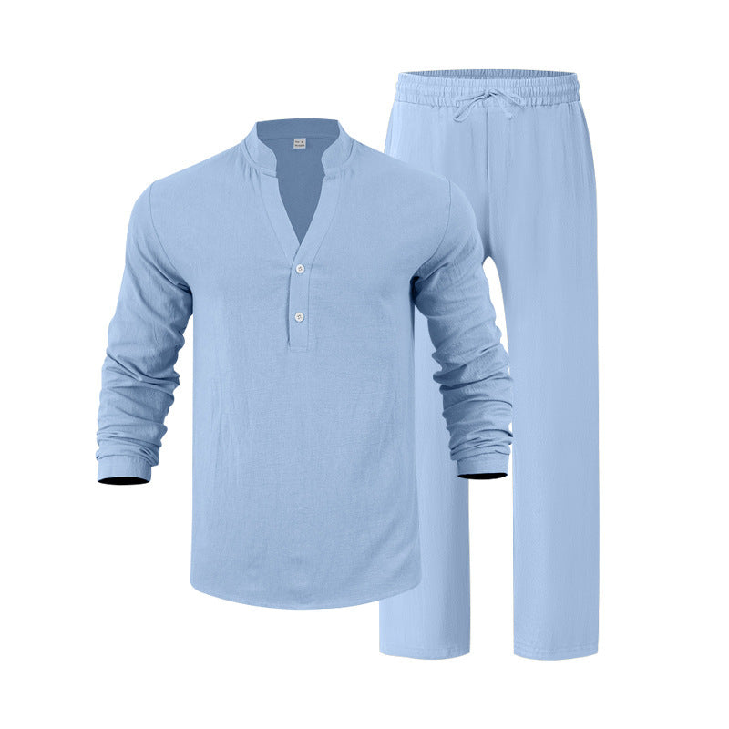 Herren Homewear-Set Bequem Elegant Lang