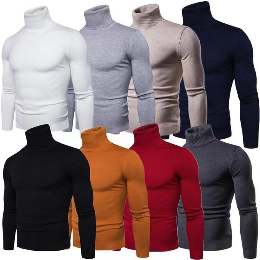 Herren Rollkragenpullover aus Baumwolle Elegantes Design - IdealeKleiden