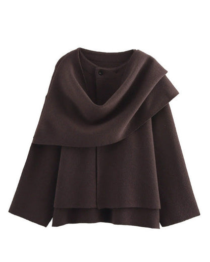 Stylische Damenjacke mit Asymmetrischem Schal