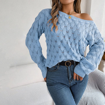Damenschal Frauen Pullover Feine Muster - IdealeKleiden