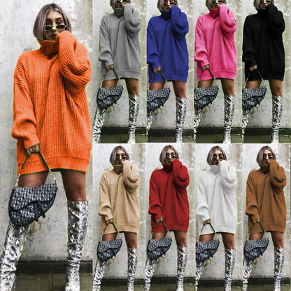 Damen Strickpullover Oversized Waffelmuster Trendy Style - IdealeKleiden