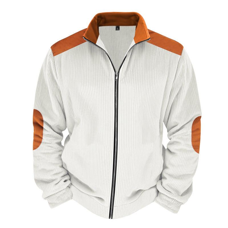 Modisches Kleid mit Steppdesign und Kontrastärmeln