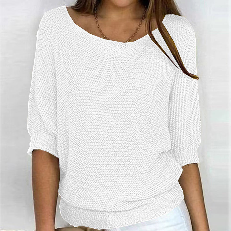 Eleganter Einfarbiger Pullover