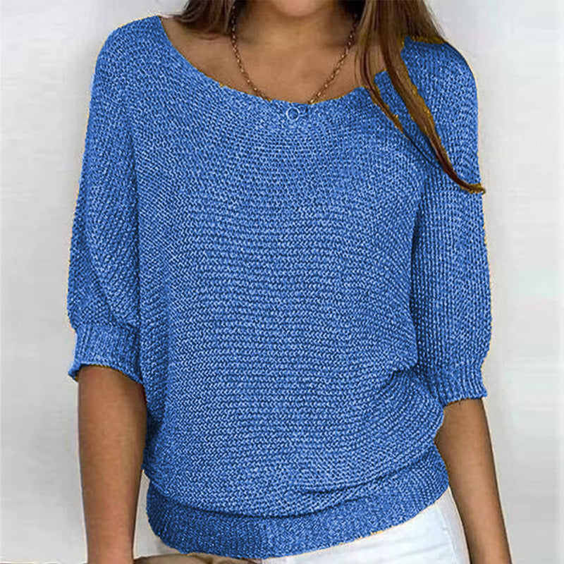 Eleganter Einfarbiger Pullover