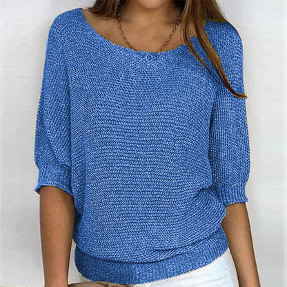 Eleganter Einfarbiger Pullover