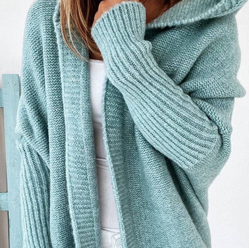 Damen Strickpullover Lässig Offen Vorne