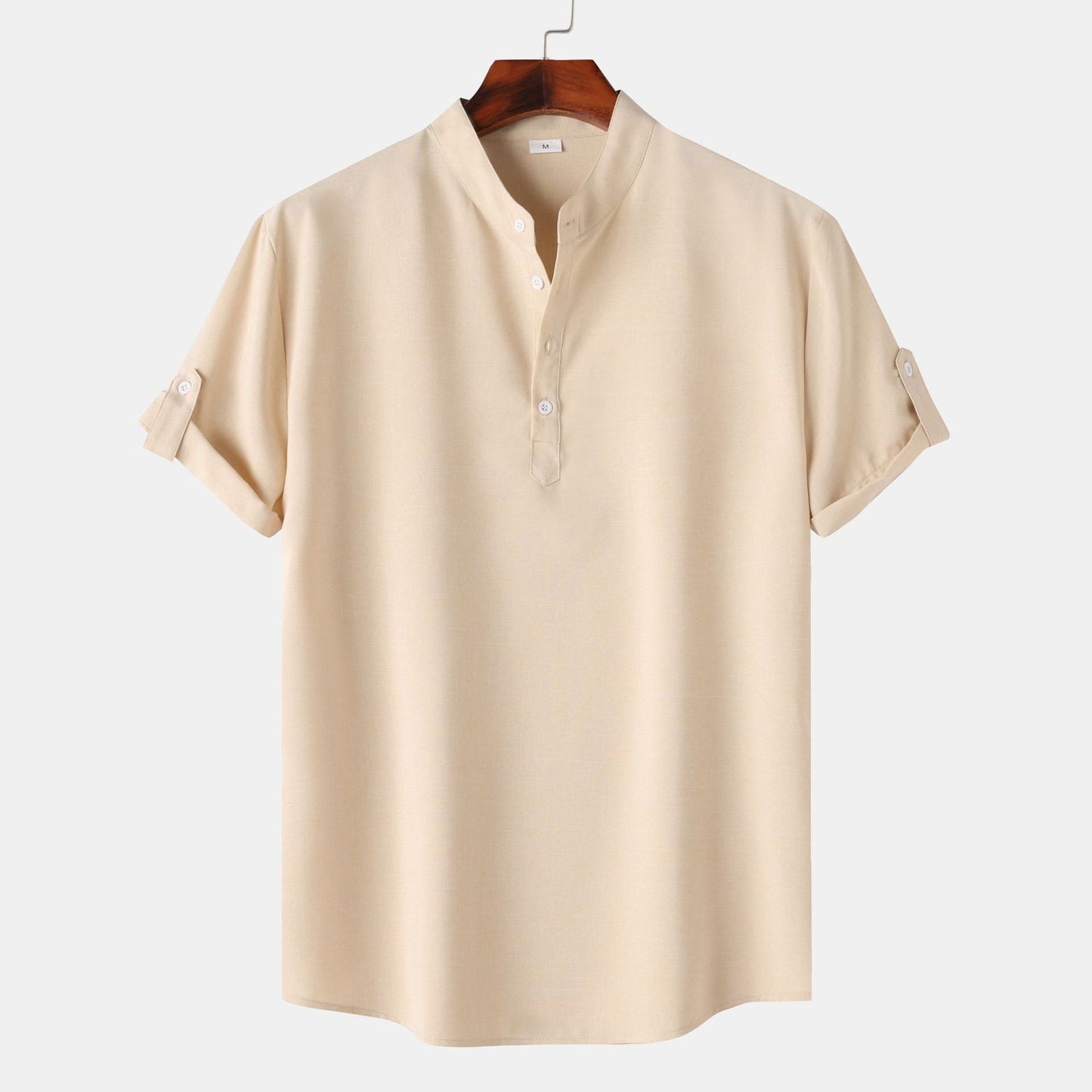 Herren Kurzarmhemd Modern Henley Style