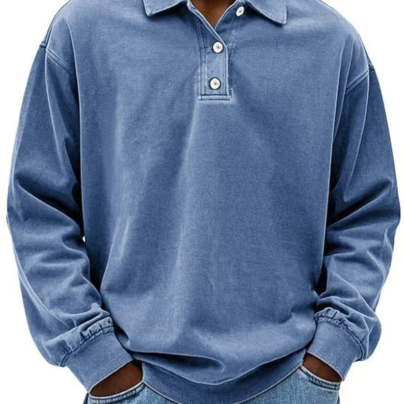Herren Polo Shirt Langärmlig Sportlich