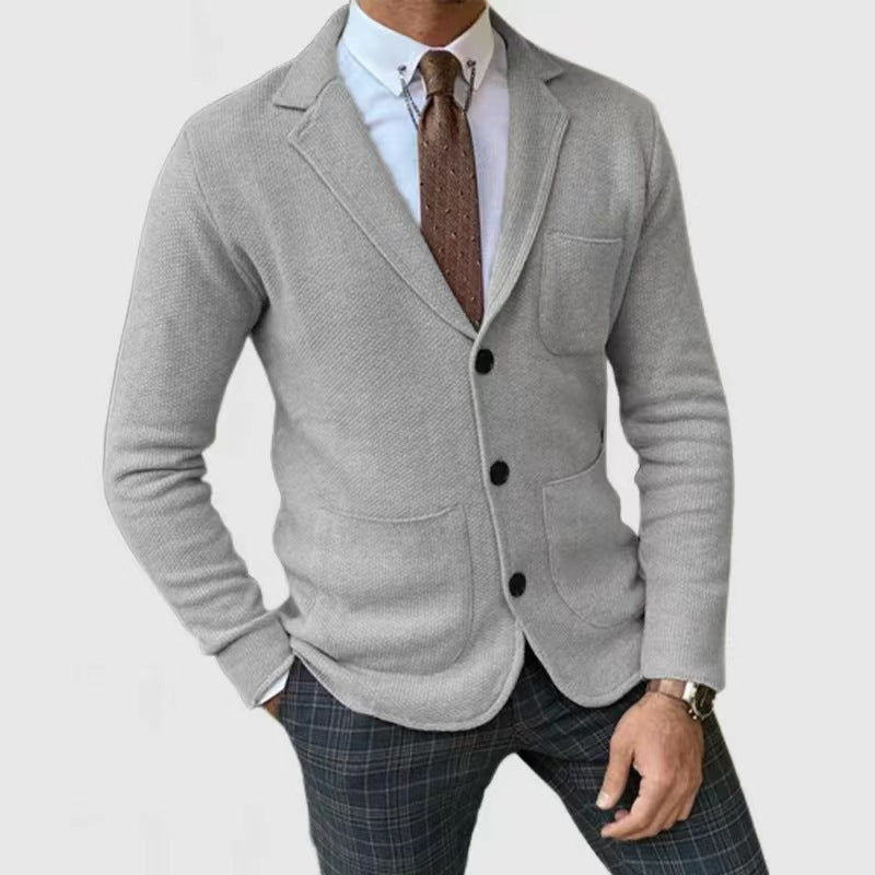 Herren Strickjacke Modern Praktisch Taschen