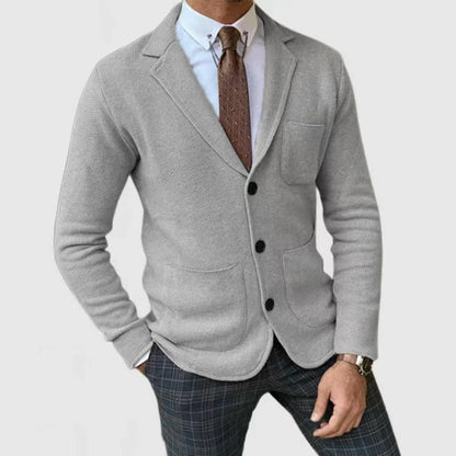 Herren Strickjacke Modern Praktisch Taschen