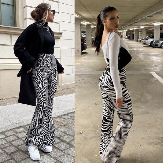 Damen Jumpsuit Zebra-Druck Figurbetonter Style - IdealeKleiden