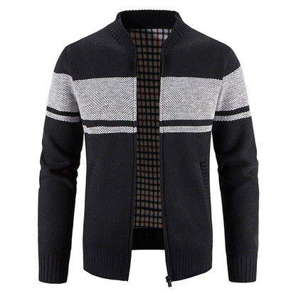Herren Strickjacke Modern Struktur Optik