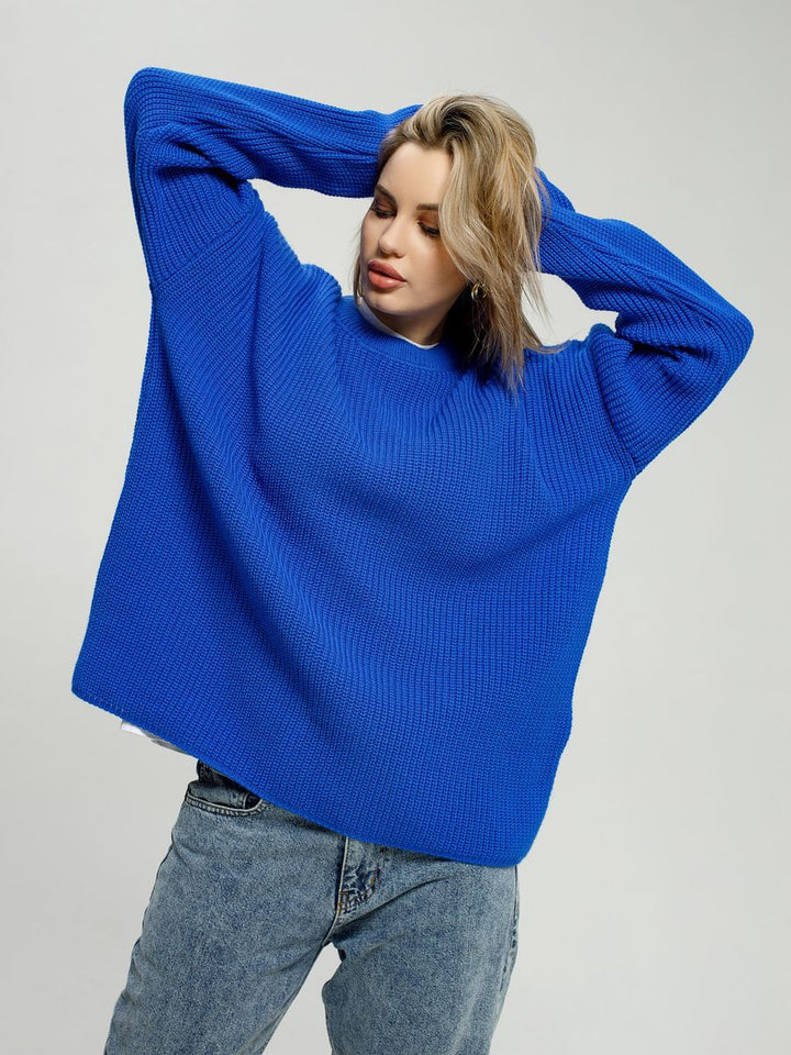 Damen Pullover Groß Oversized Strickdesign
