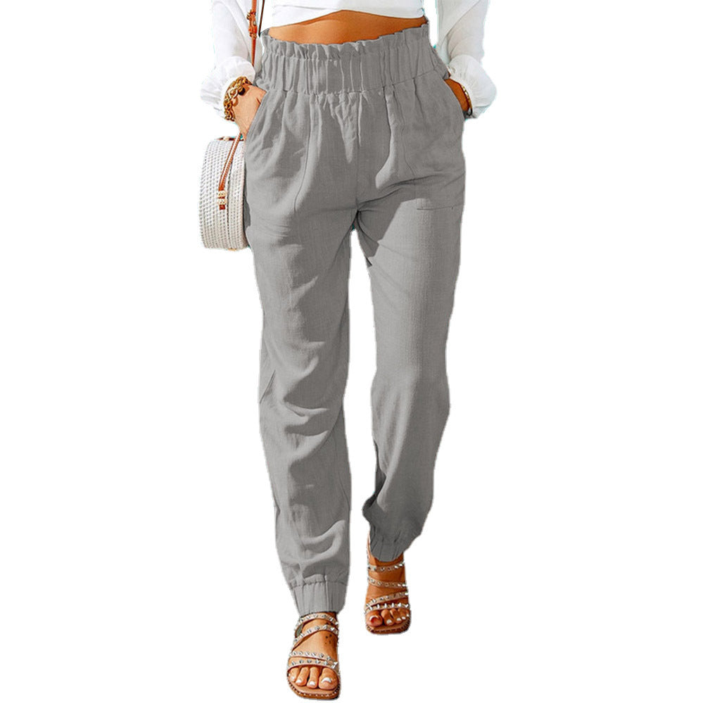 Damen Sommerhose Leicht Baumwolle Elastisch