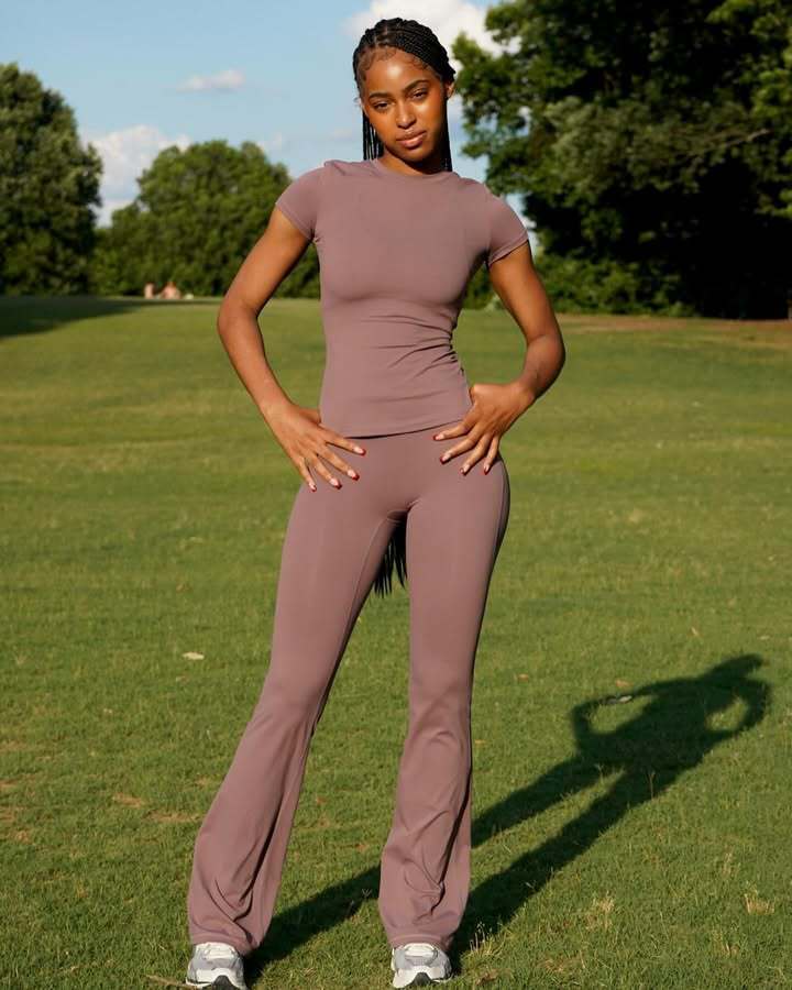 Damen Sport Outfit Atmungsaktiv Leggings Set