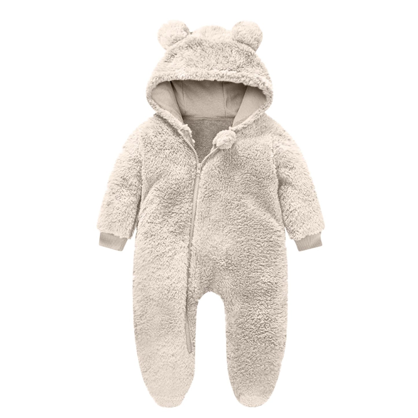 Kinder Fleece Overall Bärenohren Kuschelwarm
