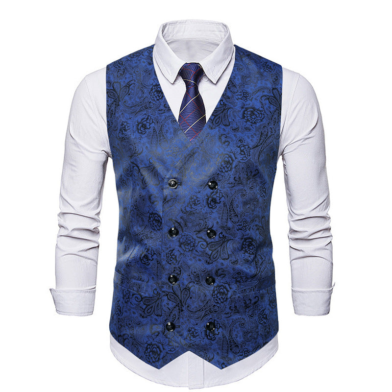 Herrenweste Elegant Floral Modern Schnitt - IdealeKleiden
