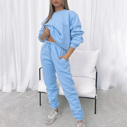 Damen Fleece Lounge Set Bequem Gemütlich