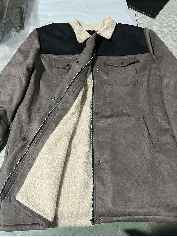Herren Lederjacke Modern Warm Fleece Innenfutter