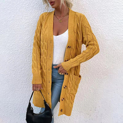 Langes Vest Trendy Casual Damen - IdealeKleiden