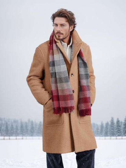 Herren Wintermantel Elegant Warm mit Taschen