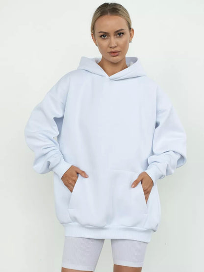 Großer Damen Hoodie Kuschelig Weich Mit Kängurutasche