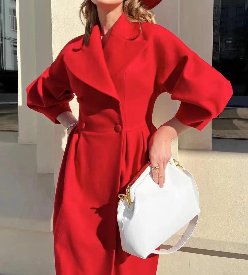 Warmes Winterkleid Elegant Lang