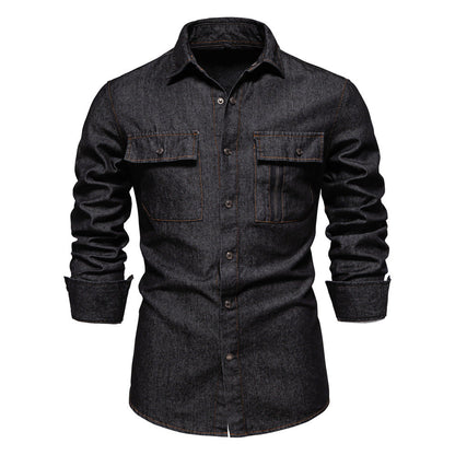 Herren Jeanshemd Modern Stil