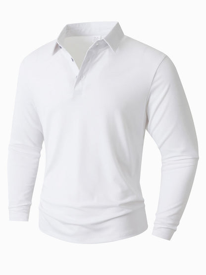 Herren Poloshirt Langarm Modern Slim Fit