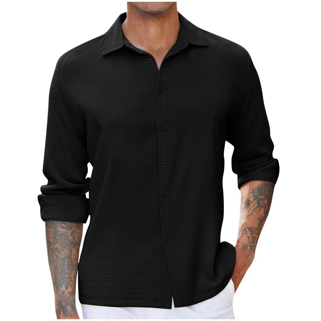 Herren Langarmhemd Elegantes Design