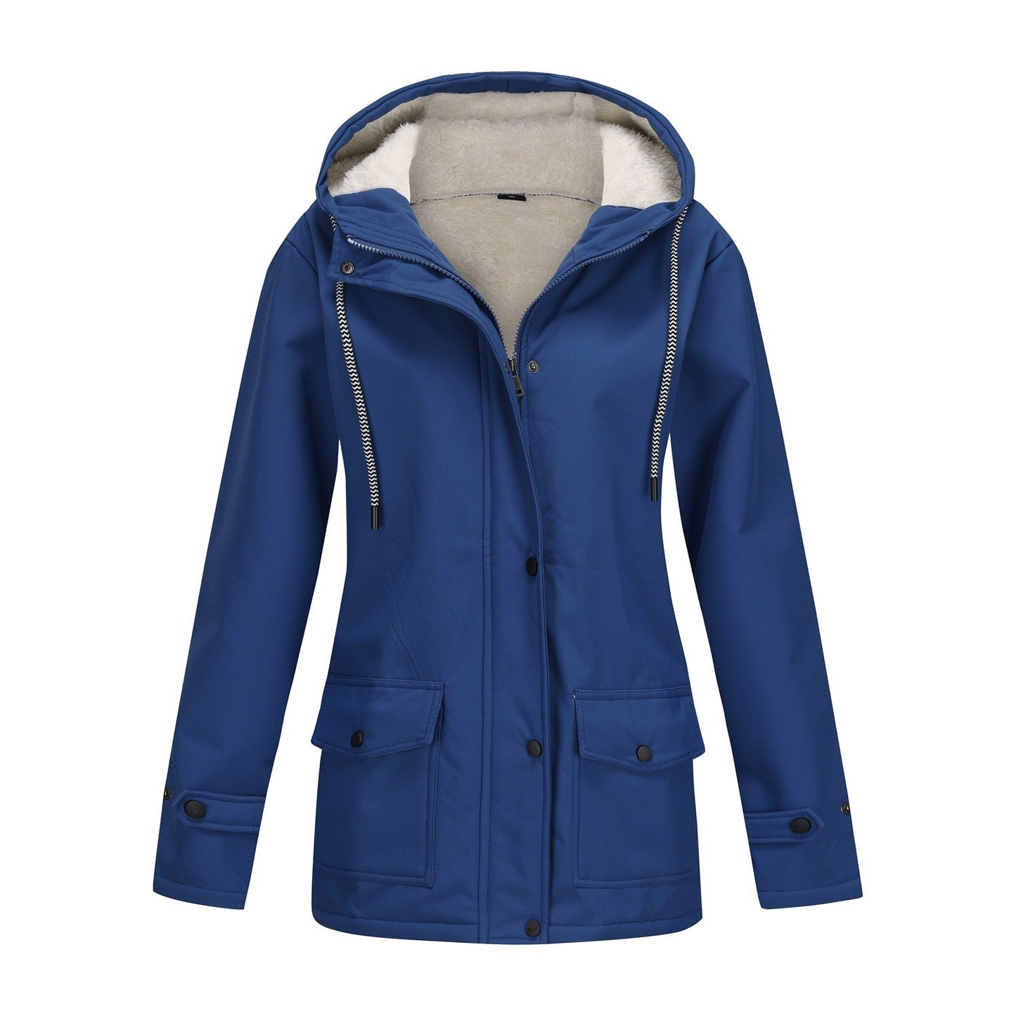 Damen Winterjacke Warm Fleece Kapuze Outdoor