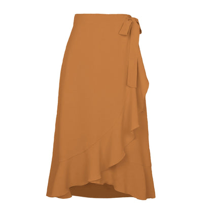 Damen Wickelrock Elegant Fließend Sommerkleid