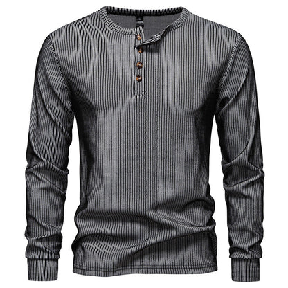 Herren Langarm Hemd Streifenmuster Modern Style
