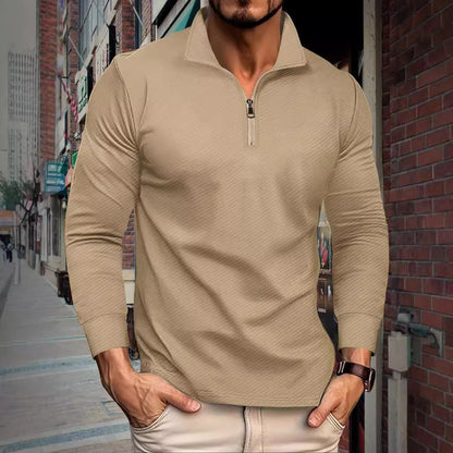Herren Sportpullover Kurz Reißverschluss Modern Fit