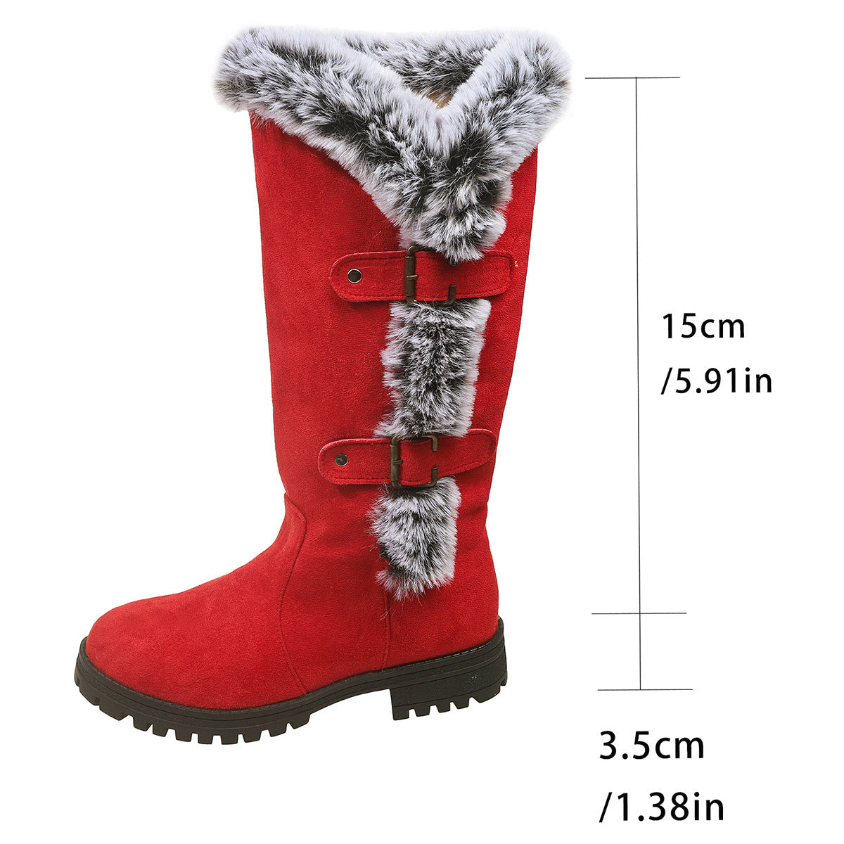 Damen Winterstiefel Kuschelig Kunstfell Rutschfest
