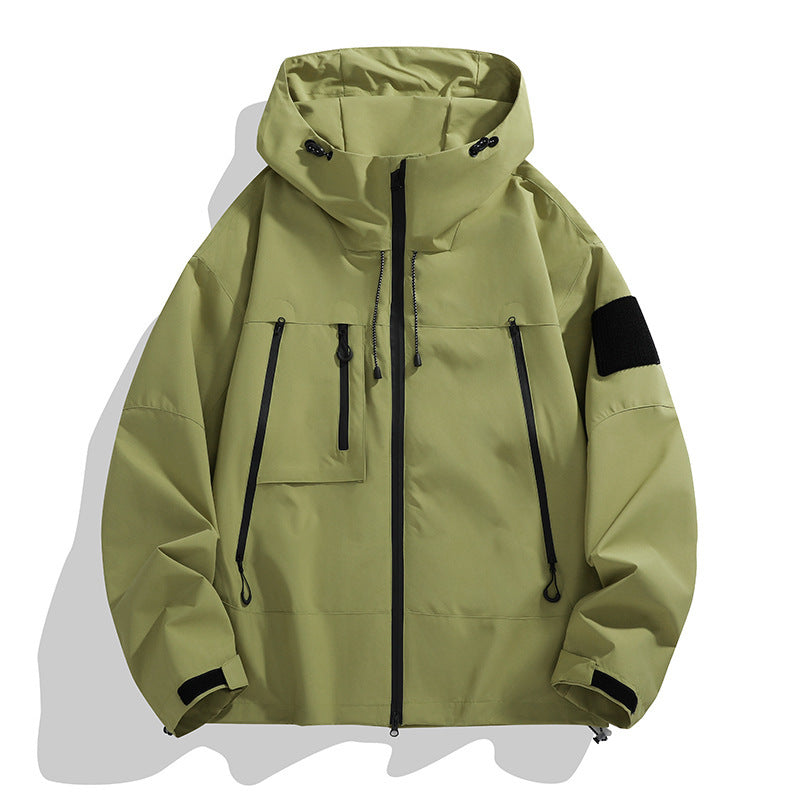 Herren Outdoor-Jacke Funktionell Kapuze Wasserdicht