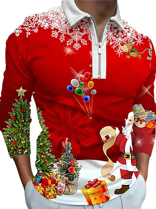 Weihnachtliches Langarmshirt Herren Festlich Geschenkidee