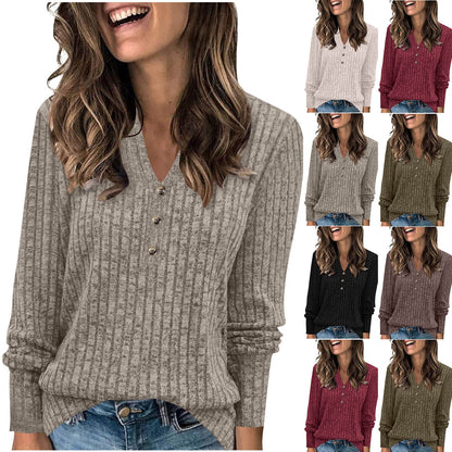 Damen Langarm Pullover Elegante Oversize - IdealeKleiden