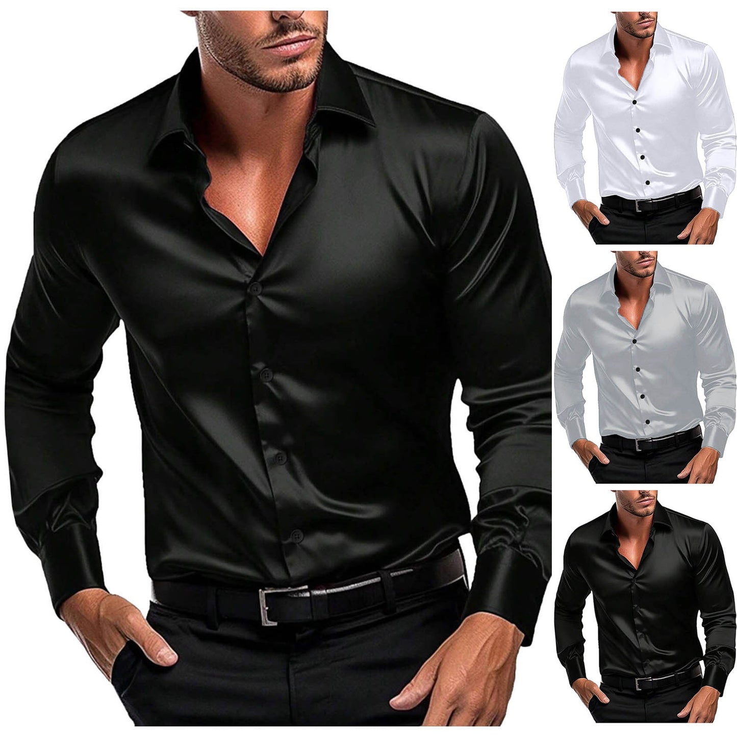 Herren Hemd Elegant Langarm aus Baumwolle - IdealeKleiden