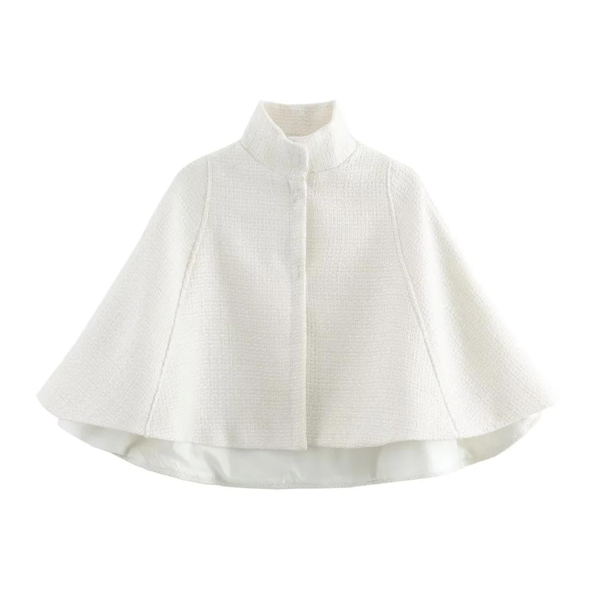 Damen Umhangjacke Elegant Strukturiert