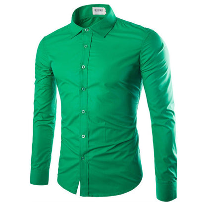 Herren Hemd Elegant Langarm Modern