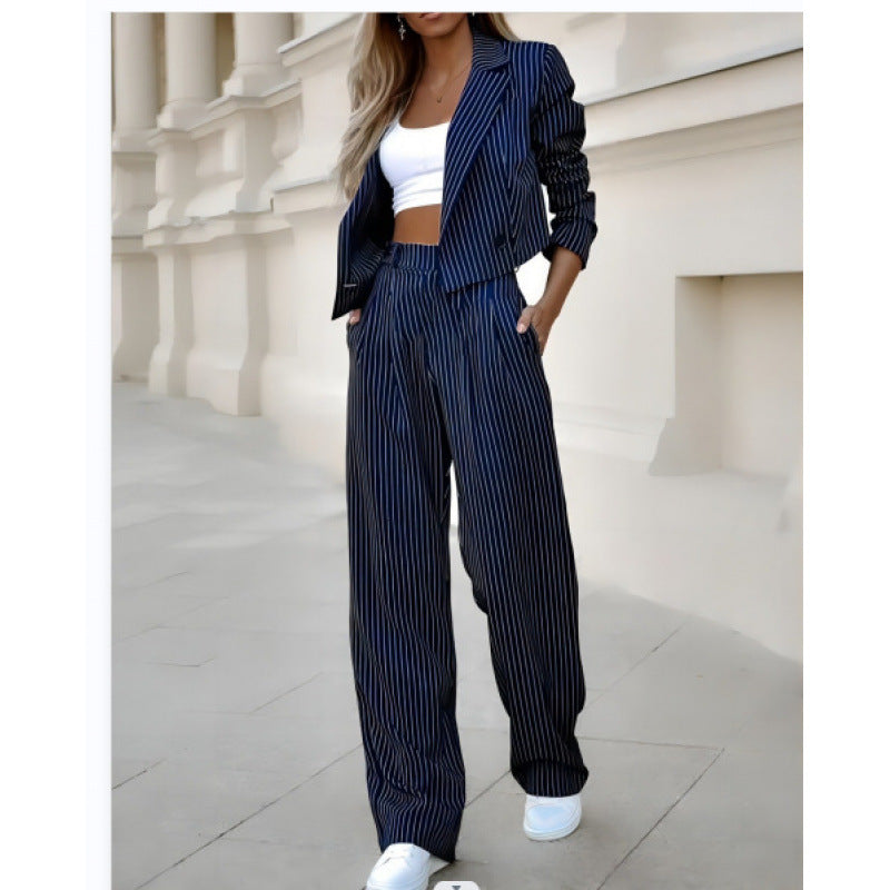 Damen Blazer Set Moderne Kostüm Hose