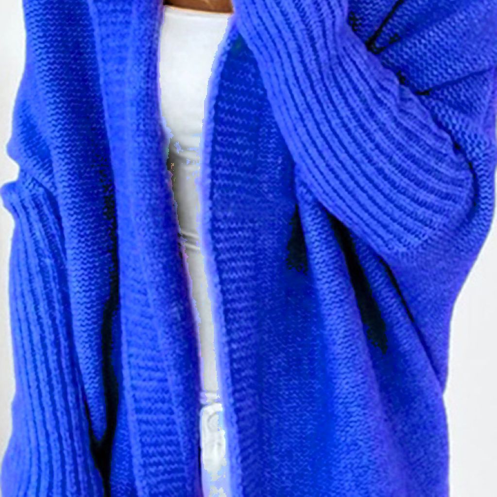 Damen Strickpullover Lässig Offen Vorne