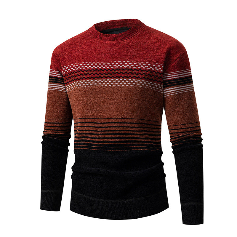 Herren Pullover Modern Struktur Design Bunt