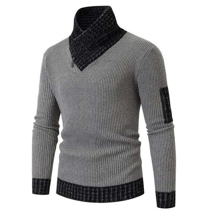 Herren Pullover Asymmetrisch Struktur Design