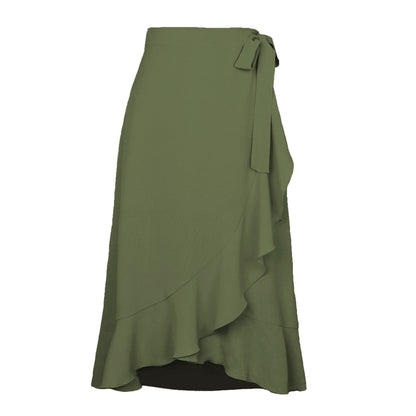 Damen Wickelrock Elegant Fließend Sommerkleid