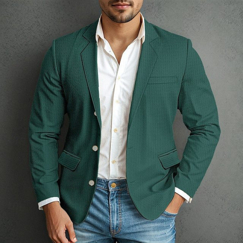 Herren Blazer Elegant mit Reißverschluss und vielen Taschen
